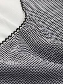 DAZY Chất rắn Ống tay áo Váy chữ A - Màu xám đen - Xem 8