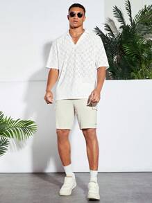 GENTILAND 男士素色POLO衫 - 白色 - 查看 3