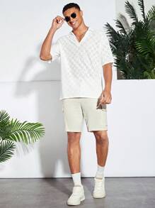 GENTILAND 男士素色POLO衫 - 白色 - 查看 4