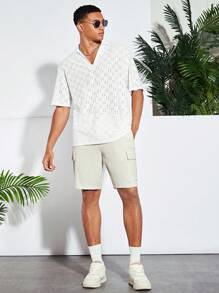 GENTILAND 男士素色POLO衫 - 白色 - 查看 5