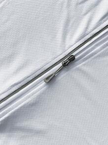 Men Zip Up Hooded Sports Jacket - White - View 4