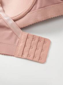 Women's Dusty Pink Casual Plus Size Push Up Bra With Medium Stretch Fabric And Adjustable Straps, Lift - Dusty Pink - View 5