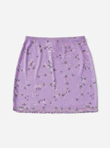 Soleia Váy nữ Xù nhỏ Họa tiết hoa Boho - Màu Lilac Tím - Xem 5