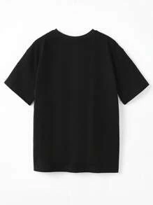 Tops con gái Hoa Lá thư Giải trí - màu đen - Xem 2