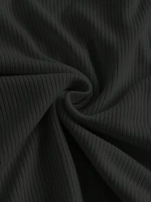 SHEIN MOD One Shoulder Asymmetrical Hem Top - Black - View 4