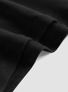 SHEIN MOD Date Night Tops Floral Top Summer 3D Rosette Crop Halter Top - Black - View 5