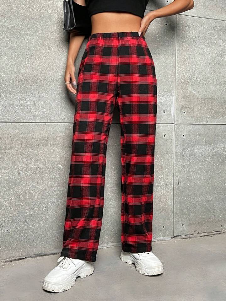 Shein hot sale checkered pants