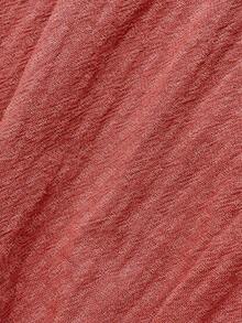 SHEIN VCAY Solid Ruffle Hem Shorts - Watermelon Pink - View 7