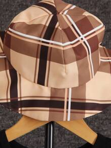 SHEIN 年輕男孩格子字母印花t恤短褲帽子套裝