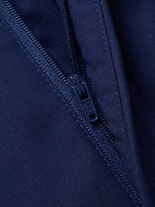 Manfinity Mode 男士1入組撞色西裝領西裝外套和1入組西裝褲 - 藍色 - 查看 3