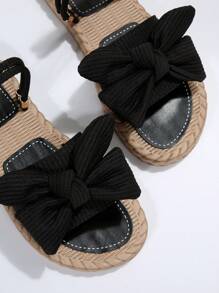 Giày sandal đế bệt thời trang phù hợp cho nữ - màu đen - Xem 5