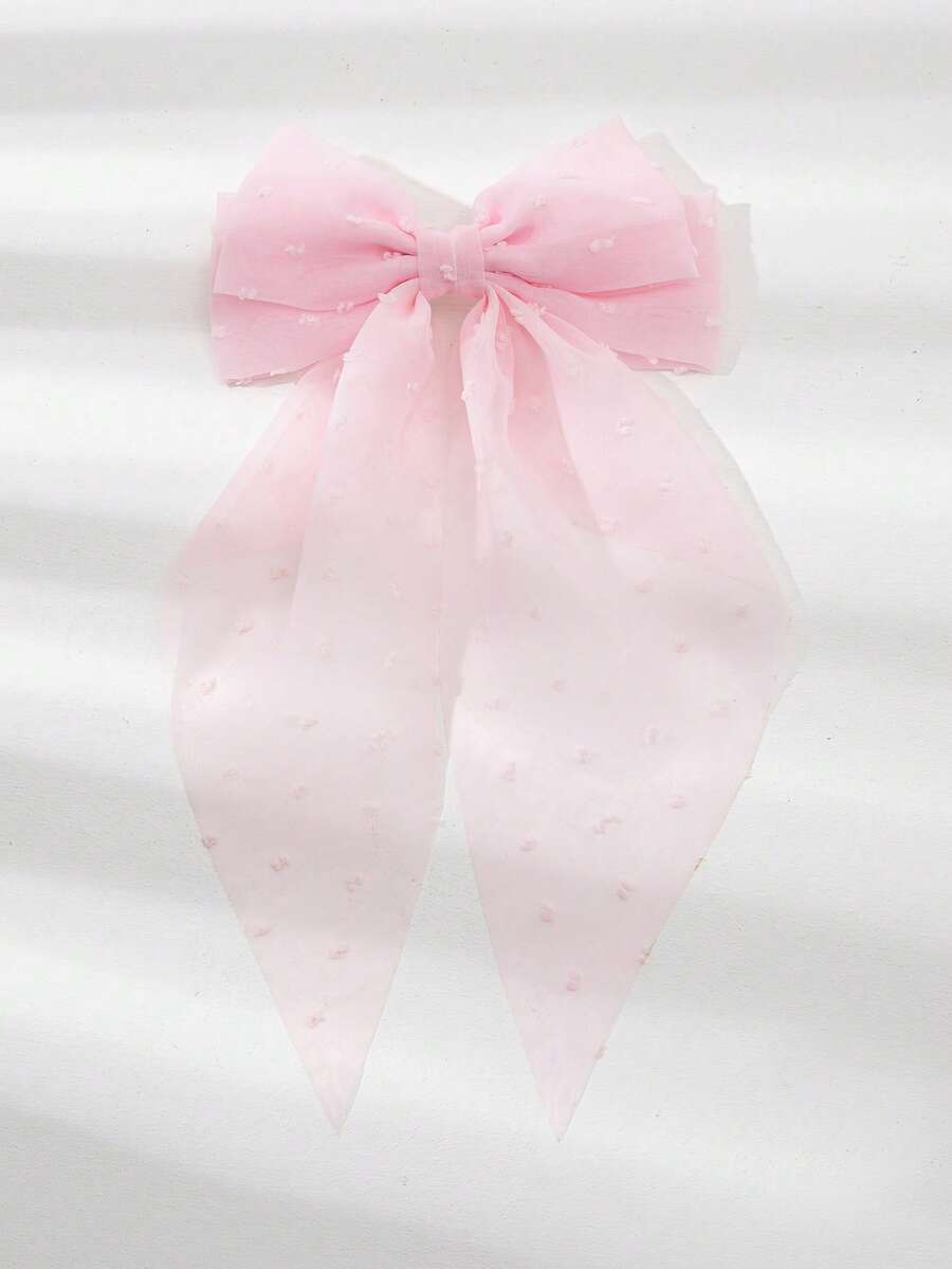 1入組女孩蝴蝶結裝飾髮夾適用於頭髮裝飾用品