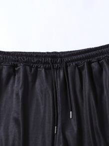 Manfinity Homme Hombres Camiseta con estampado de letra & Shorts con cordón en la cintura - Multicolor - Ver 6