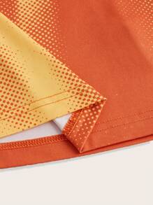 SHEIN ICON Body Heat Map Print Tee - Orange - View 4