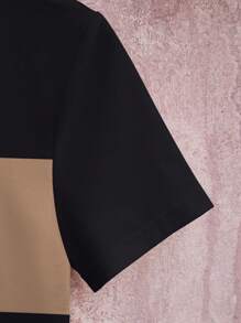 SHEIN EZwear 雙色Polo領短款T恤 - 彩色 - 查看 3