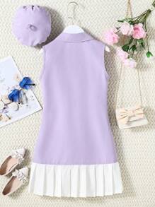 Đầm Gái - Màu tím  Violet - Xem 2