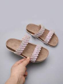 兒童時尚平底拖鞋