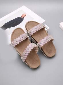 兒童時尚平底拖鞋