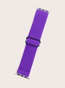 Solid Adjustable Watchband Compatible With Apple Watch - Purple - View 2