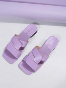 Dép Nữ Xoắn Trang Trí, Dép Thời Trang - Màu Lilac Tím - Xem 2