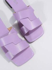 Dép Nữ Xoắn Trang Trí, Dép Thời Trang - Màu Lilac Tím - Xem 3