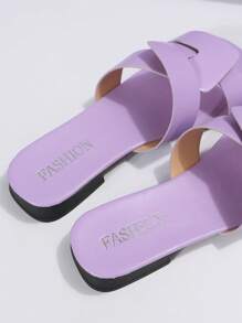 Dép Nữ Xoắn Trang Trí, Dép Thời Trang - Màu Lilac Tím - Xem 5