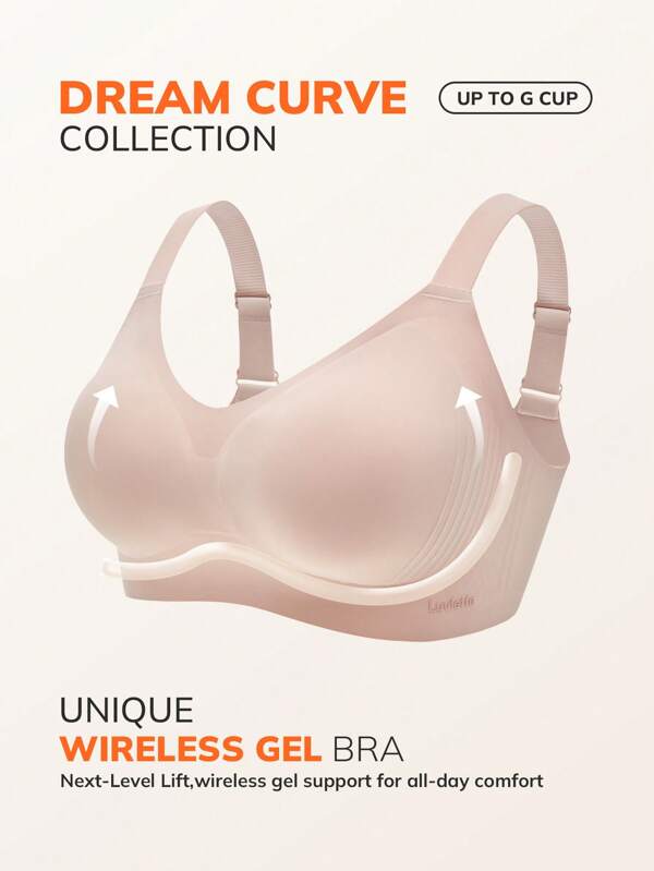 LUVLETTE Sutien adeziv Dream Curve 2ndSkin fără fereastră, acoperire completă, fără cusături, cu susținere laterală, tip lenjerie intimă, tip lenjerie intimă sport, adeziv, tip lenjerie intimă