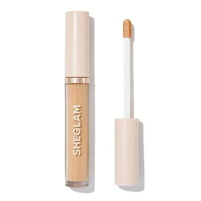 SHEGLAM Like Magic 12Hr Full Coverage Concealer-Honey  Matte Liquid Concealer Long Lasting Brightening Color Corrector Weightless All-Day Long Lasting Hydrating Concealer Brand Beauty Makeup Face Paint Cosmetic For Women Girls Perfect For Spring Summer Ideal For Y2K Fancy Fashion Suitable For Birthday Mother'S Day Gift Rave Party Ready Best Color