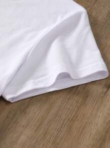 INAWLY Áo thun họa tiết chữ cái - trắng - Xem 4