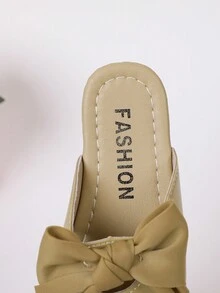 Kids Bow Decor Hollow Out Slippers - Khaki - View 7