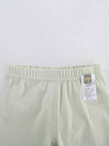 Peninsula Baby Quần legging phong cách giản dị cho bé gái với trang trí nơ thắt - màu xanh lá - Xem 3