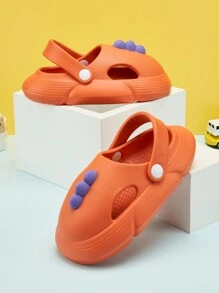 Kids Color Block Anti-slip Slippers - Orange - View 1
