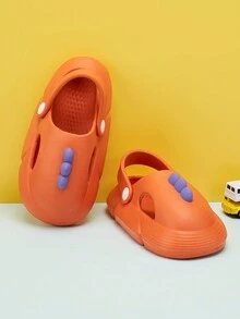 Kids Color Block Anti-slip Slippers - Orange - View 3