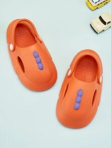 Kids Color Block Anti-slip Slippers - Orange - View 4
