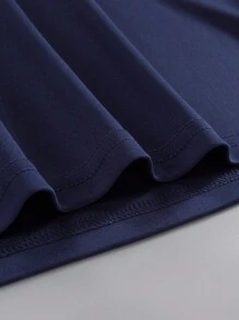 INAWLY Plus 豹纹 & 心形印花 T 恤 女款图案 T 恤 夏季 - 藏蓝色 - 查看 4