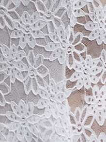 SHEIN Allurite Solid Contrast Lace Bustier Cami Bodysuit - White - View 7