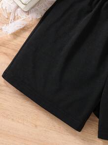 SHEIN Bộ hai mảnh Gái Nút phía trước Khối Màu Giải trí - Nhiều màu - Xem 7