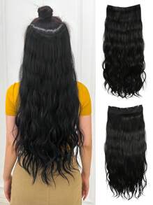 Long Body Wave Synthetic Hair Extension - Black - View 2