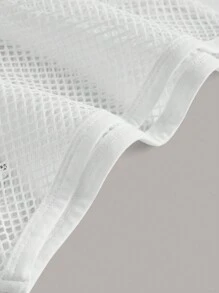 SHEIN ICON 素色交叉後綁帶短款上衣 - 白色 - 查看 3