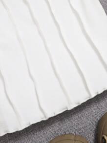 SHEIN 女孩小高領木耳邊背心上衣 - 白色 - 查看 4