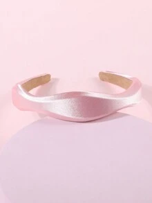 1入組女孩波浪設計金屬質感髮帶適用於頭髮裝飾用品