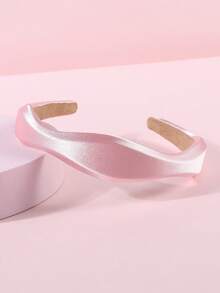 1入組女孩波浪設計金屬質感髮帶適用於頭髮裝飾用品