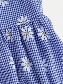 SHEIN Girls Floral Print Cami Dress - Blue - View 4