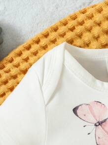 Baby Boy Lion Printed Casual T-Shirt Romper, Summer - Multicolor - View 6