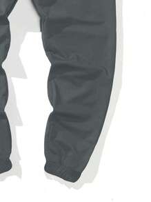 Claim Dot 宽松男士字母印花运动裤 - 深灰色 - 查看 3