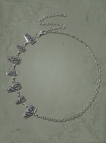 ROMWE Goth 1pc Women Skull Decor Zinc Alloy Funky Belt