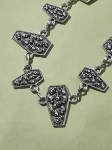 ROMWE Goth 1pc Women Skull Decor Zinc Alloy Funky Belt