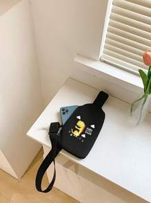 1pc Children Cute Dinosaur Pattern Waist Bag - Black - View 2