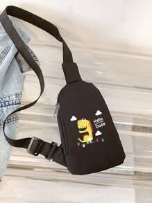 1pc Children Cute Dinosaur Pattern Waist Bag - Black - View 5