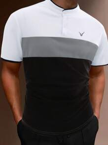 Manfinity Homme 男士撞色POLO衫 - 黑色 - 查看 1